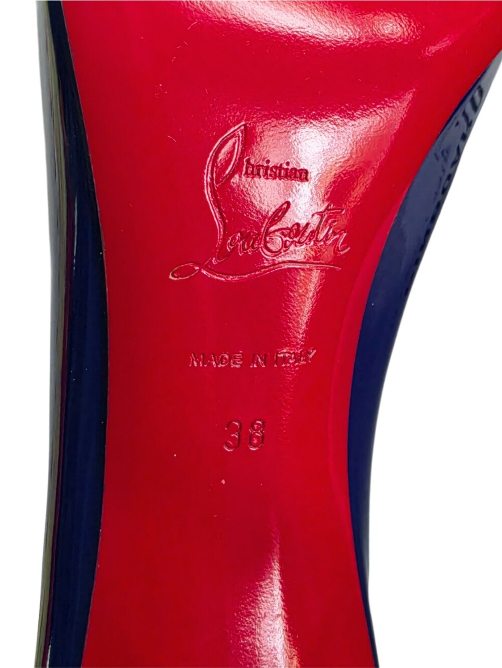 CHRISTIAN LOUBOUTIN Sporty Kate 85 Patent Leather Pumps In Galactiqueen Midnight - Picture 12 of 16